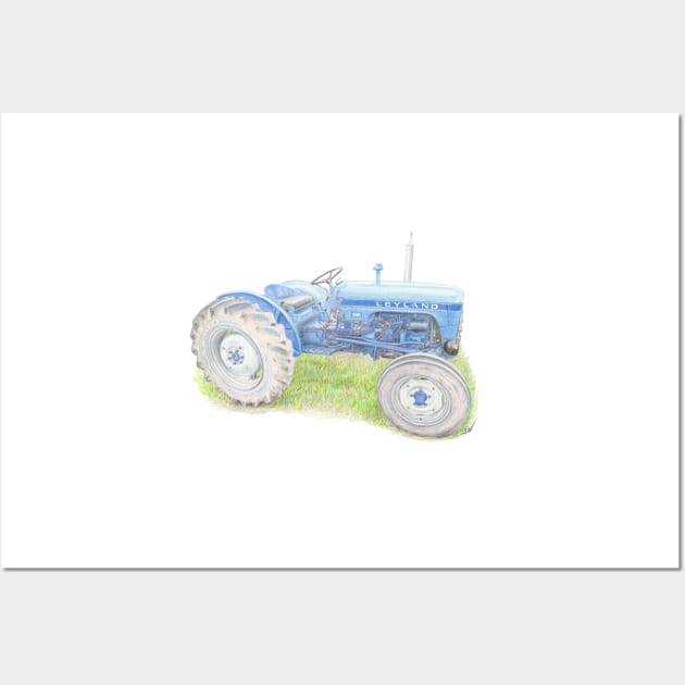 Blue Classic Tractor Wall Art by Sandra Warmerdam